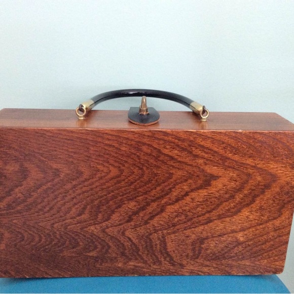Sac à mains bois « Enid Collins » Original box bag - Picture 6 of 8